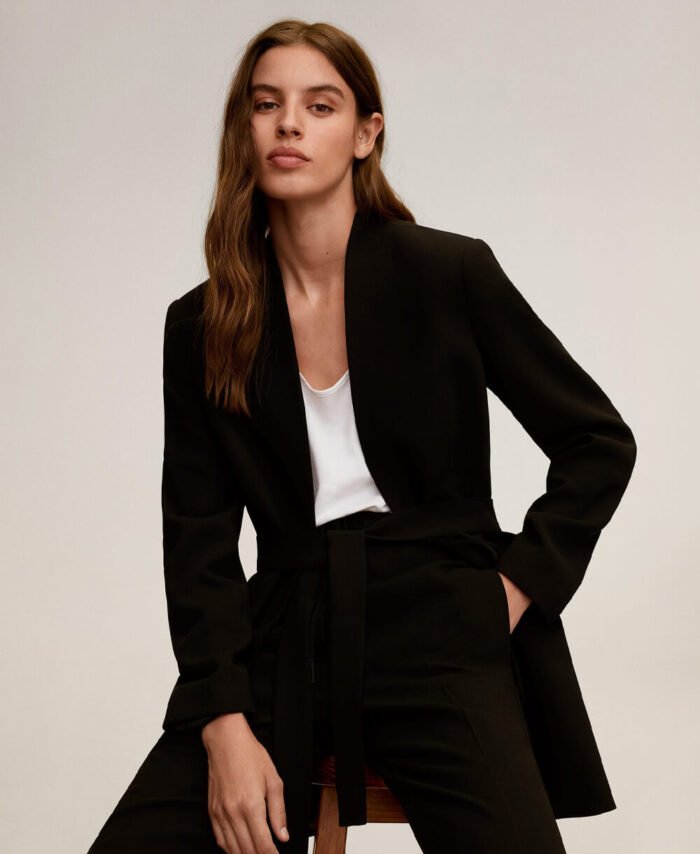Bow suit blazer
